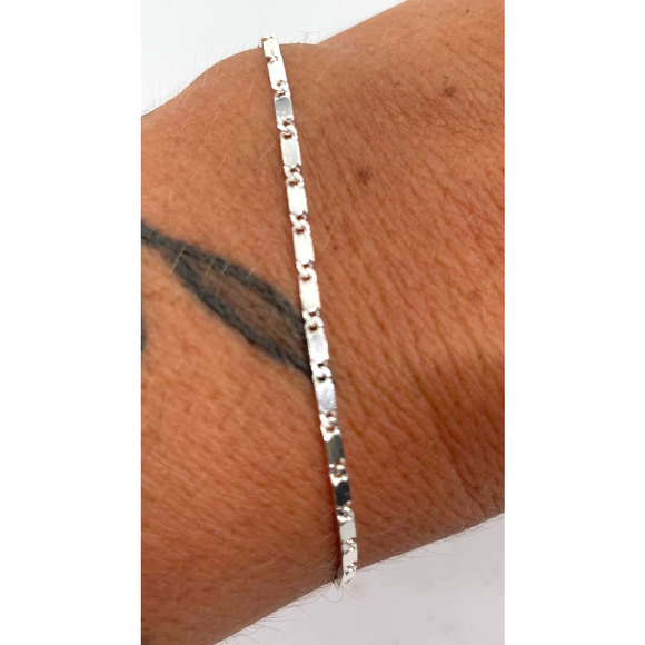 8" MWS Mark Wasserman Samara Italy 925 Silver Bracelet - Picture 2 of 9